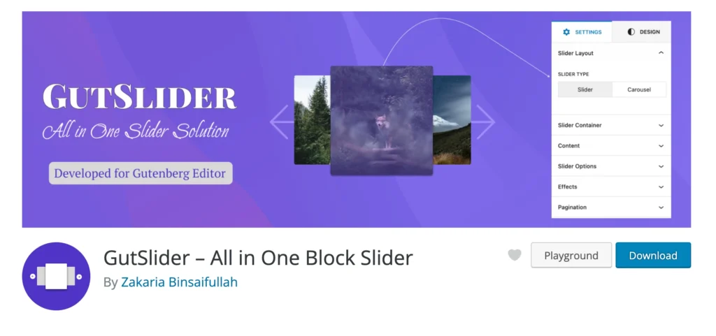 GutSlider Block Plugin