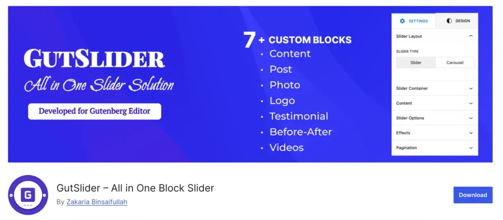 GutSlider-All in one block Slider