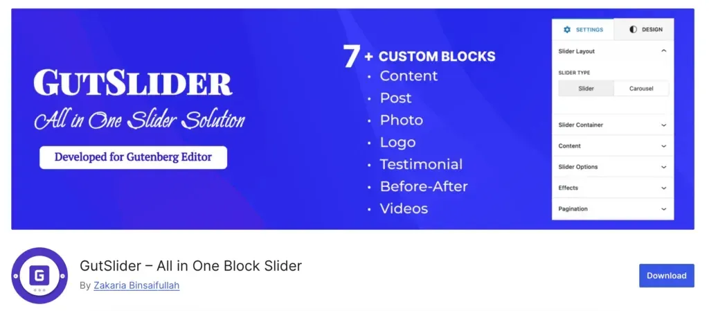 GutSlider-All In One Block Slider