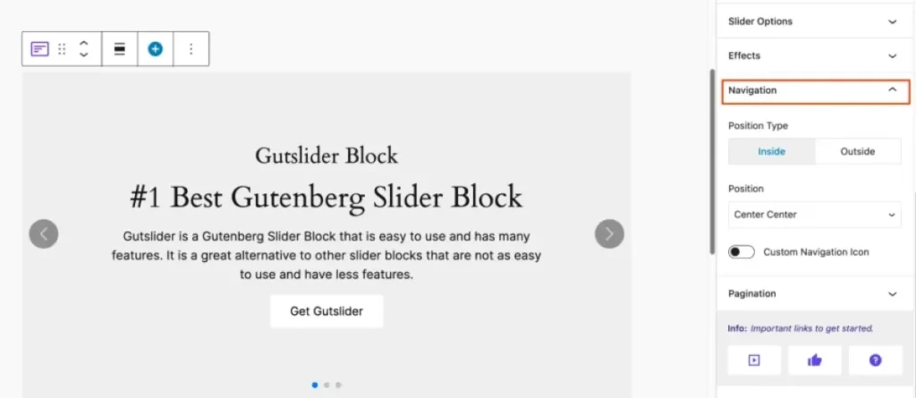 GutSlider Navigation